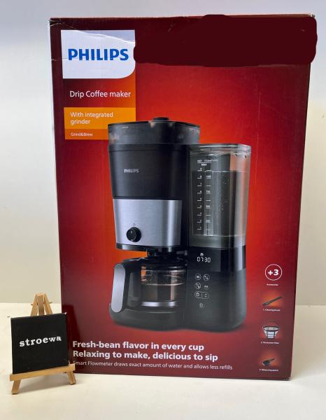 Philips All-in-1 Filterkaffeemaschine integriertes Kegelmahlwerk HD7900/50